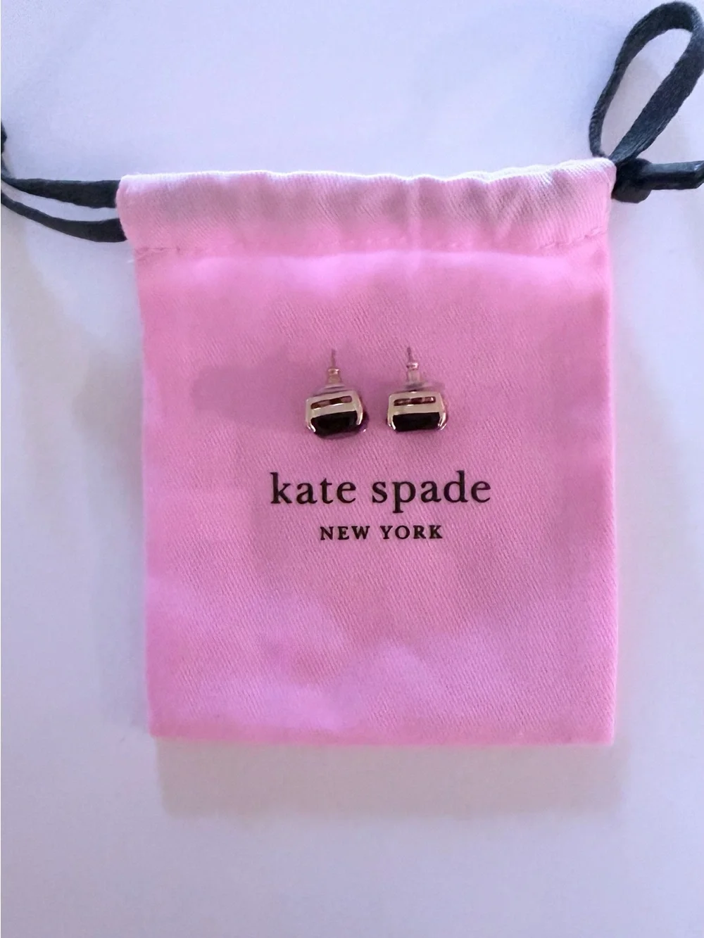 Kate Spade Black Cushion Stud Earrings
